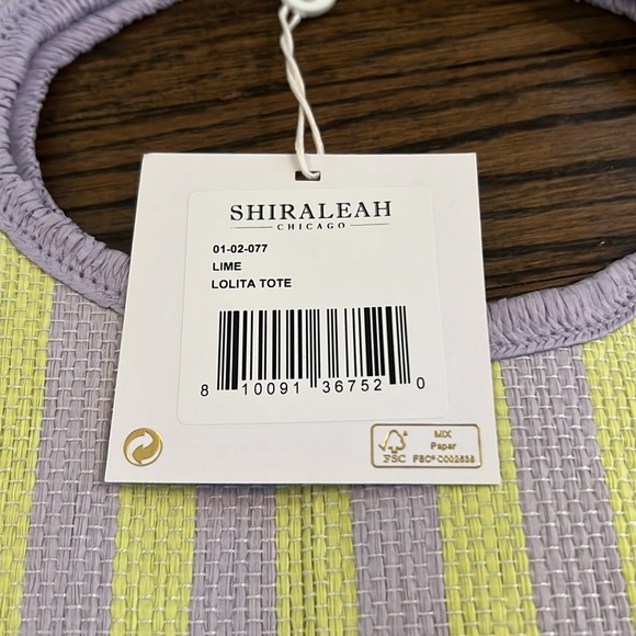 Shiraleah Lolita woven paper straw beach tote bag NWT - Picture 4 of 7